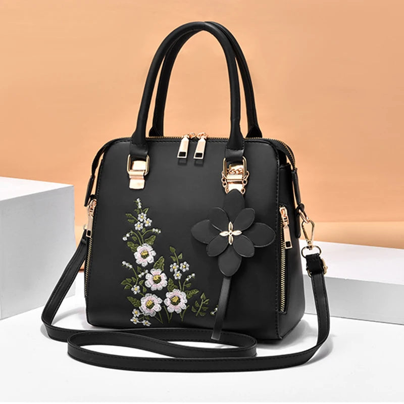 Luxury Embroidered Tassel Tote