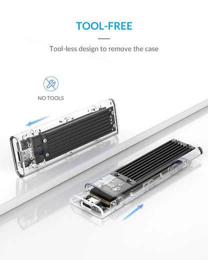 ORICO M.2 NVMe SSD Enclosure USB 3.1 Type-C External Hard Drive Case