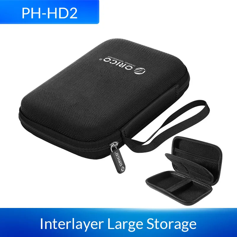 Portable 2.5-inch Hard Drive Protective Case - Shockproof EVA Storage Bag - 25