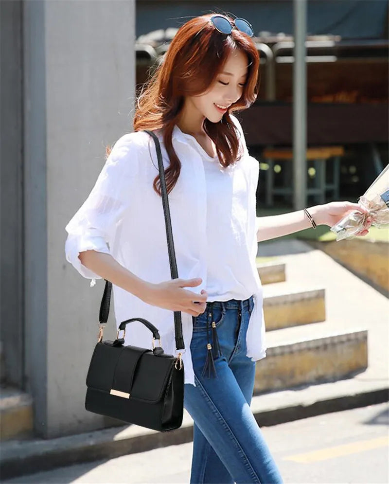 Luxury Solid Flap Crossbody