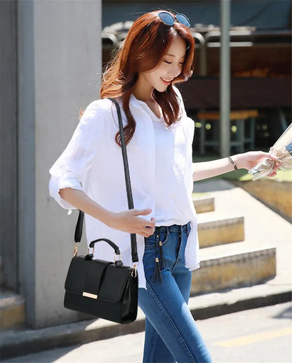 Luxury Solid Flap Crossbody