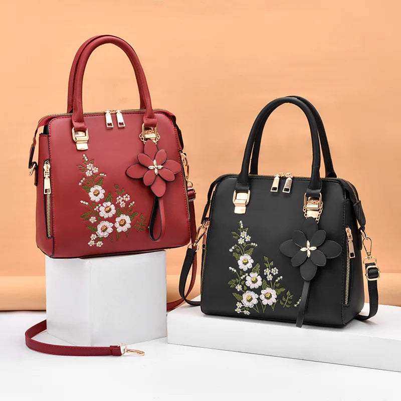Luxury Embroidered Tassel Tote