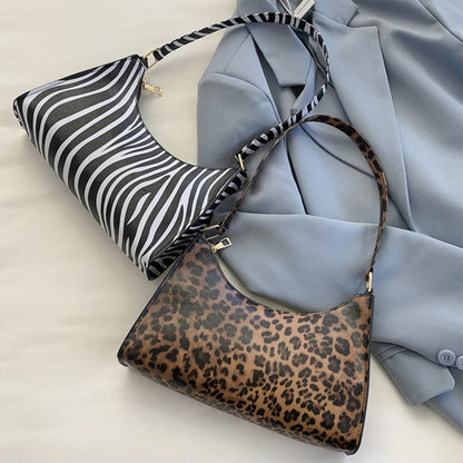Luxury Zebra Print Underarm Bag