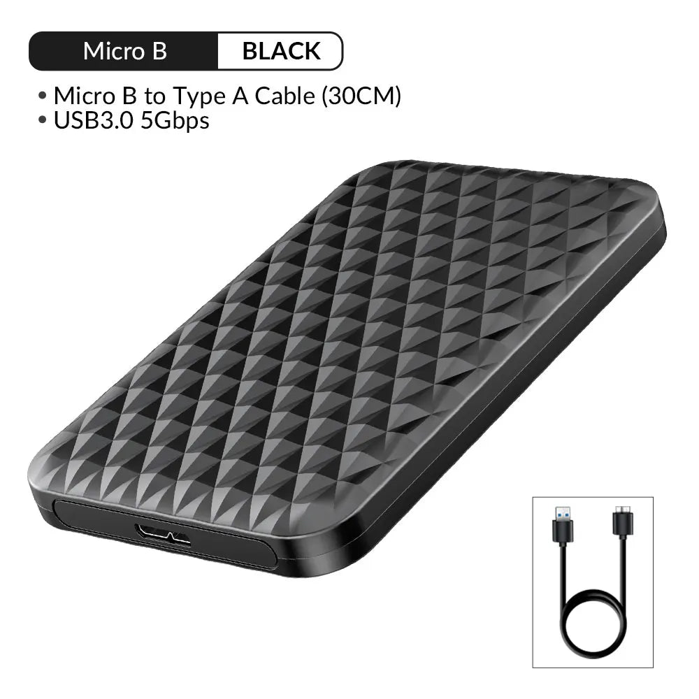 Orico 2.5" USB 3.0 SATA Hard Drive Enclosure - Tool-Free External SSD Case - 40