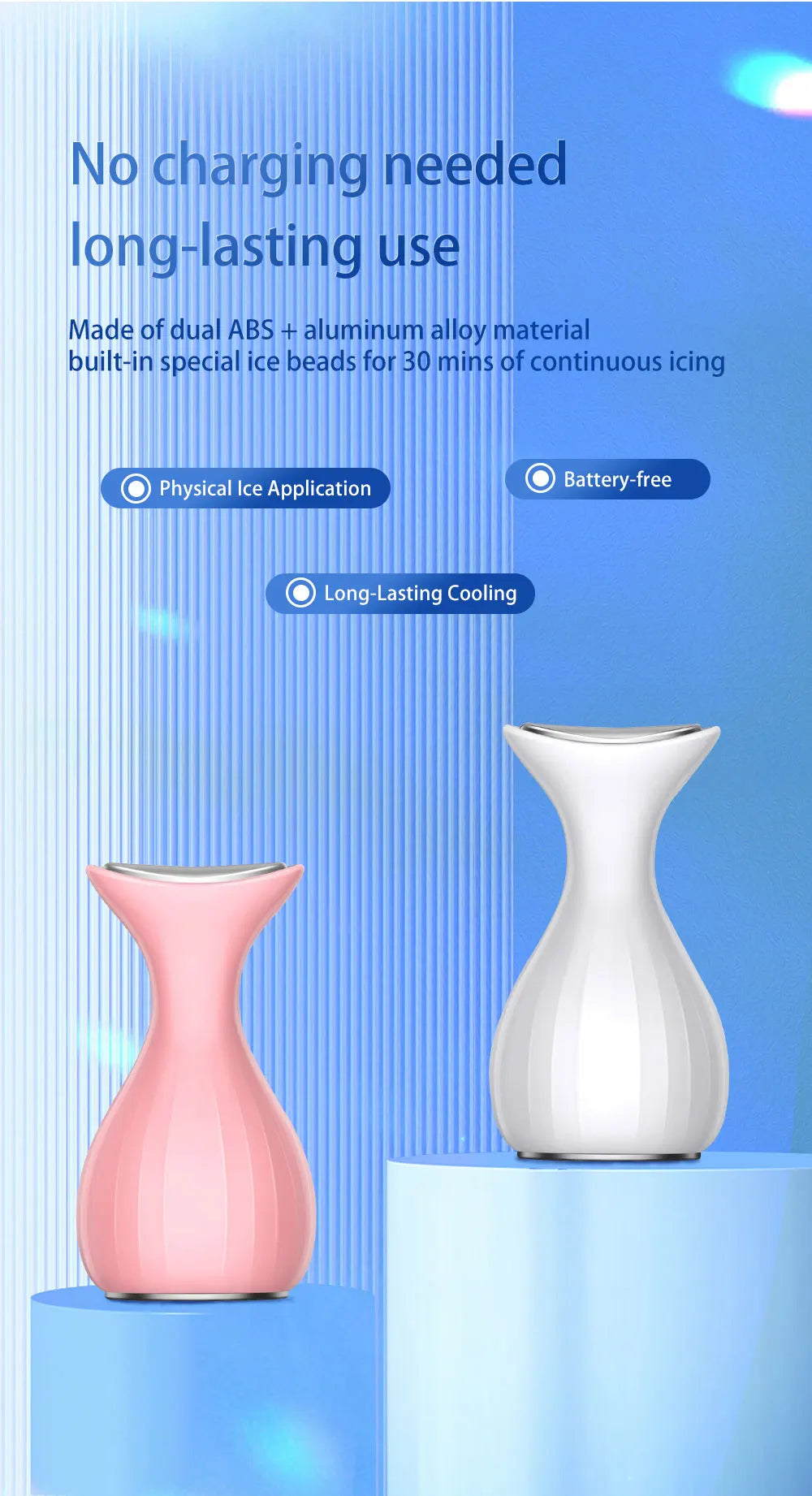 Facial Ice Cooling Hammer for Skin Tightening and Pore Reduction
