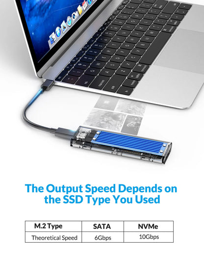 ORICO M.2 NVMe SSD Enclosure USB 3.1 Type-C External Hard Drive Case