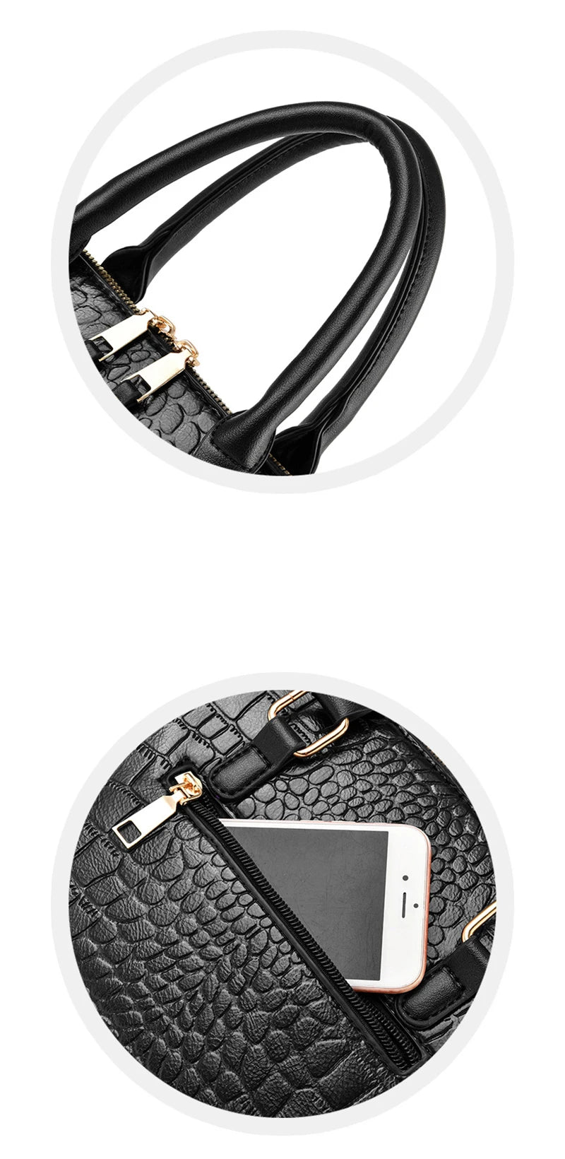 Luxury Crocodile Pattern Tote