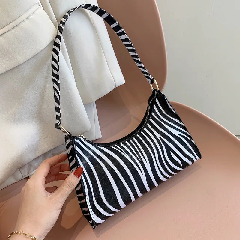 Luxury Zebra Print Underarm Bag