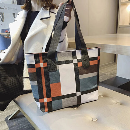 Luxury Fashion Plaid Tote