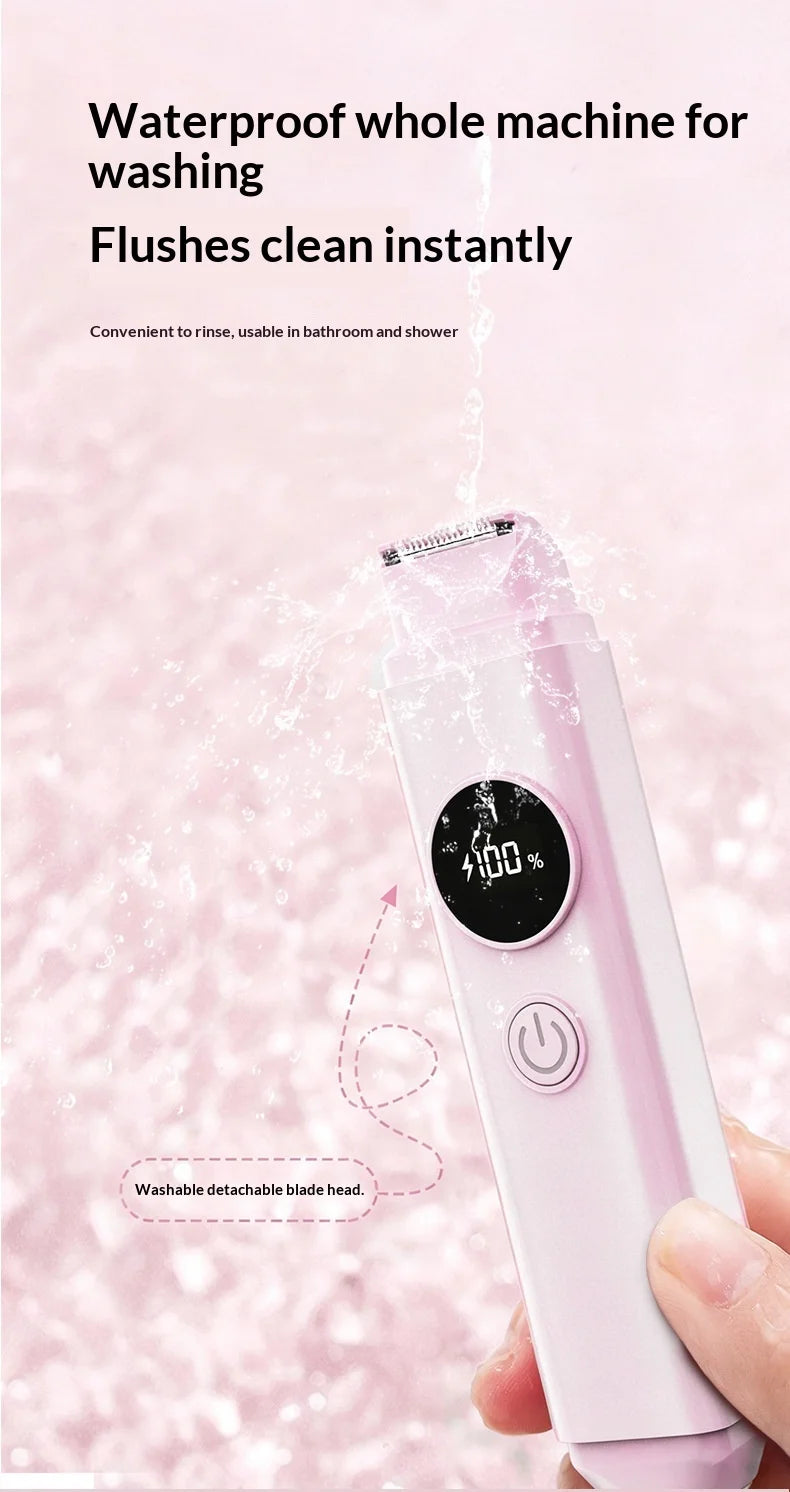 2-in-1 Electric Hair Removal Shaver - Waterproof Painless Trimmer for Face & Body - 20