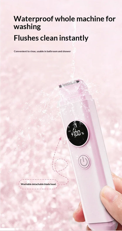 2-in-1 Electric Hair Removal Shaver - Waterproof Painless Trimmer for Face & Body