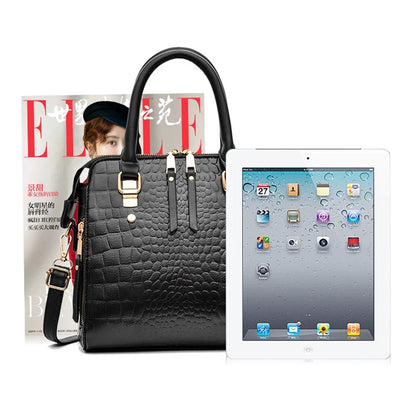 Luxury Crocodile Pattern Tote