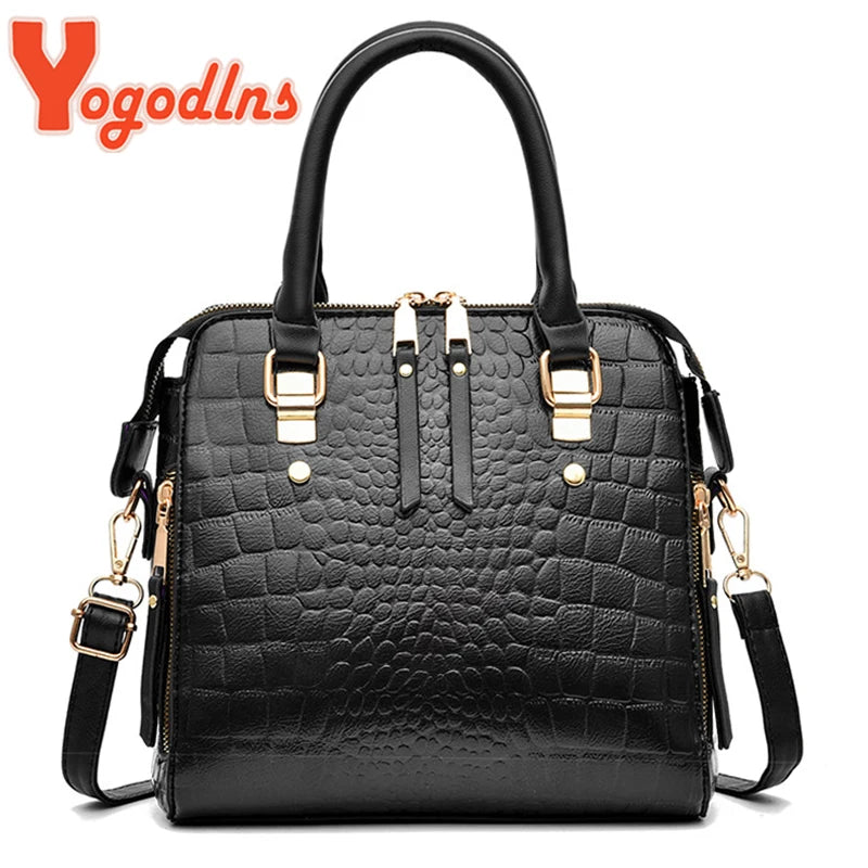 Luxury Crocodile Pattern Tote