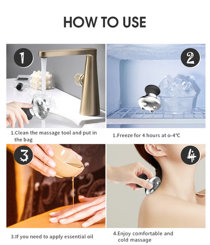 Stainless Steel Mushroom Gua Sha Facial Massager for Skin Tightening