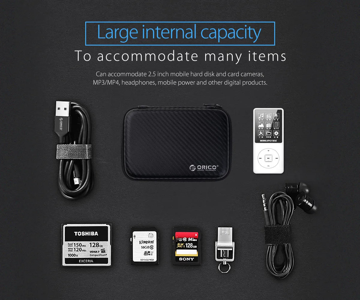 Portable 2.5-inch Hard Drive Protective Case - Shockproof EVA Storage Bag