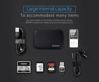 Portable 2.5-inch Hard Drive Protective Case - Shockproof EVA Storage Bag