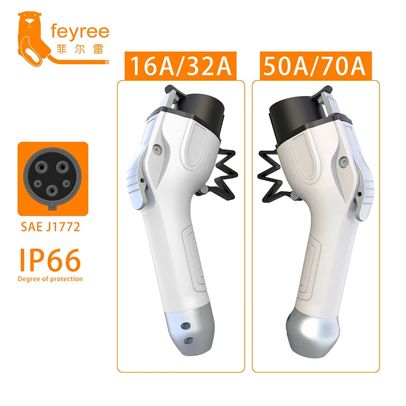 J1772 EV Charging Plug - 16A/32A Universal Electric Vehicle Charger Connector - 8