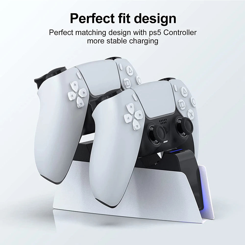 Dual Fast Charging Station for PS5 Wireless DualSense Controllers