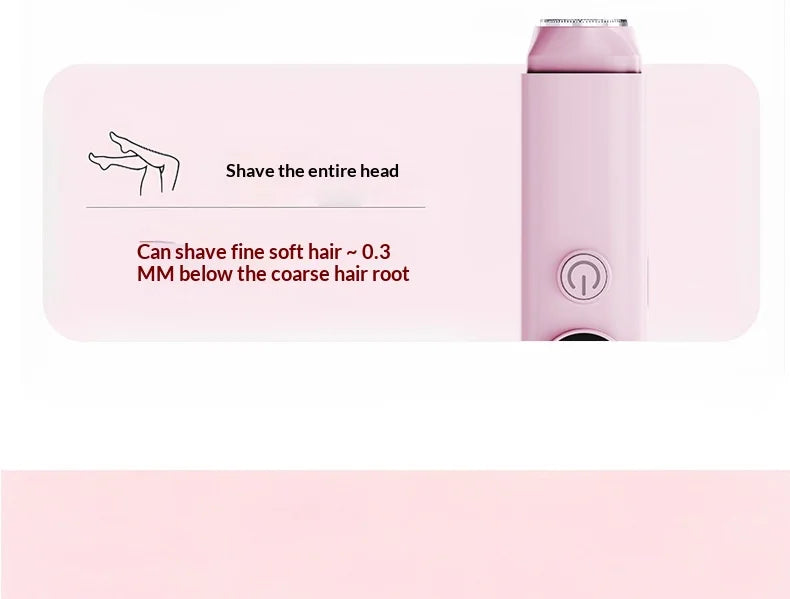 2-in-1 Electric Hair Removal Shaver - Waterproof Painless Trimmer for Face & Body