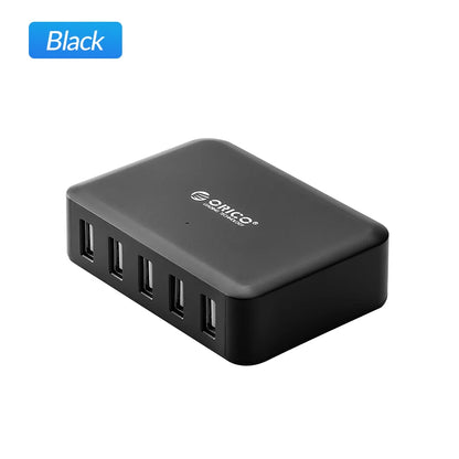 Multi-Port Desktop USB Charging Station - 5-Port Fast Home Office Hub