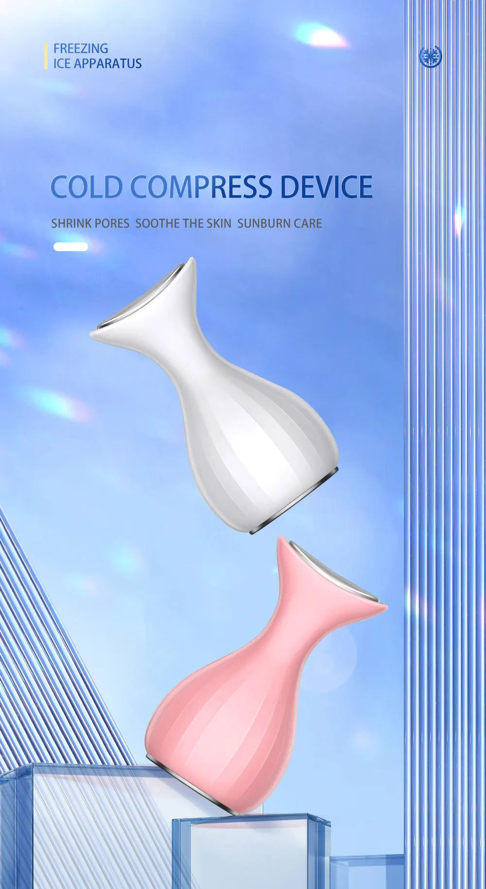 Facial Ice Cooling Hammer for Skin Tightening and Pore Reduction