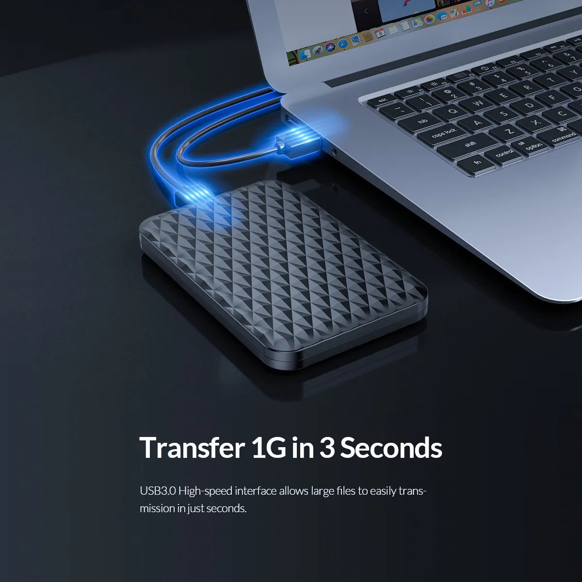 Orico 2.5" USB 3.0 SATA Hard Drive Enclosure - Tool-Free External SSD Case