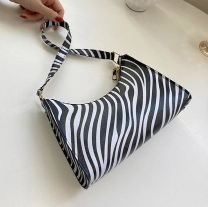 Luxury Zebra Print Underarm Bag
