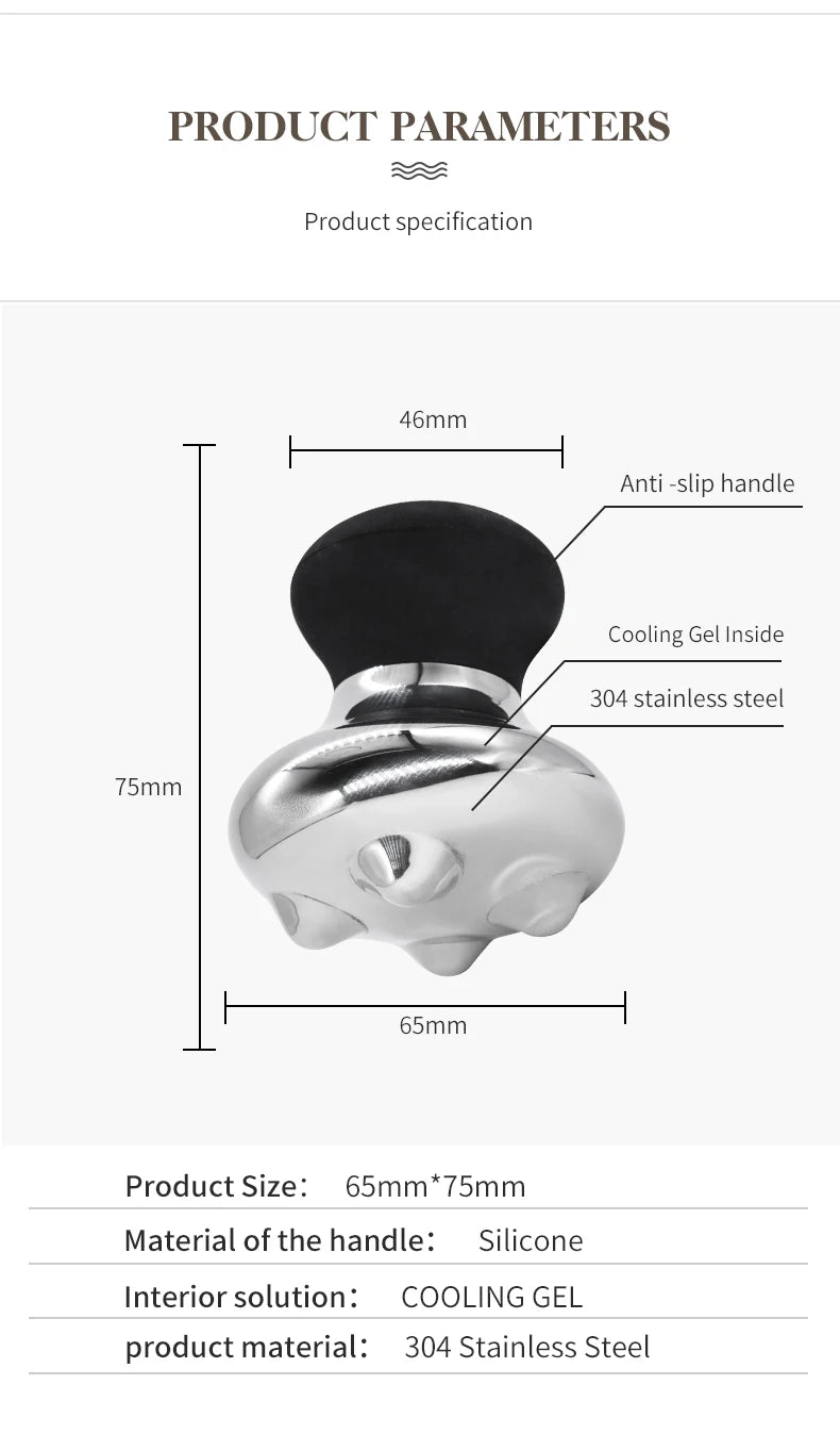Stainless Steel Mushroom Gua Sha Facial Massager for Skin Tightening