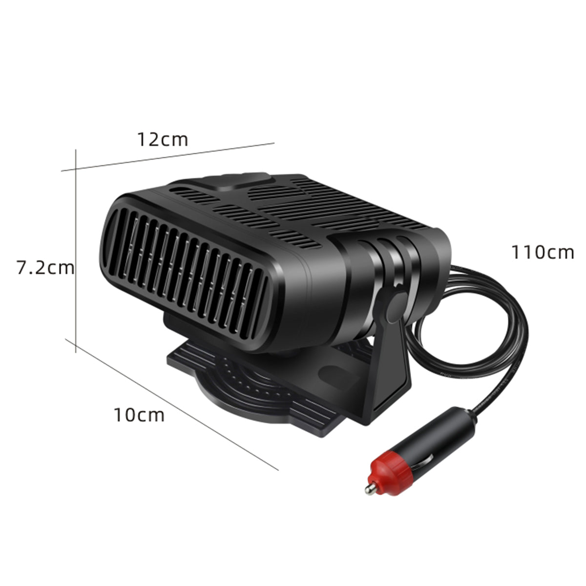 2-in-1 Car Heater and Cooling Fan - 12V/24V Windshield Defroster & Demister - 18