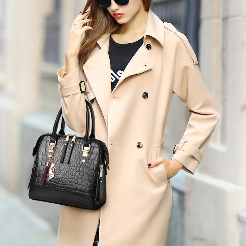 Luxury Crocodile Pattern Tote