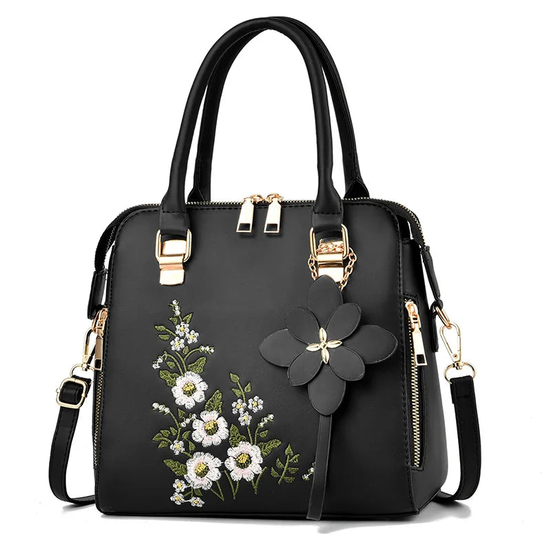 Luxury Embroidered Tassel Tote