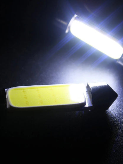 10-Pack COB LED Festoon Interior Car Light Bulbs - 12V/24V Dome Lamp
