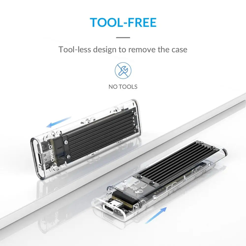 ORICO M.2 NVMe SSD Enclosure USB 3.1 Type-C External Hard Drive Case - 3