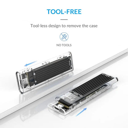 ORICO M.2 NVMe SSD Enclosure USB 3.1 Type-C External Hard Drive Case