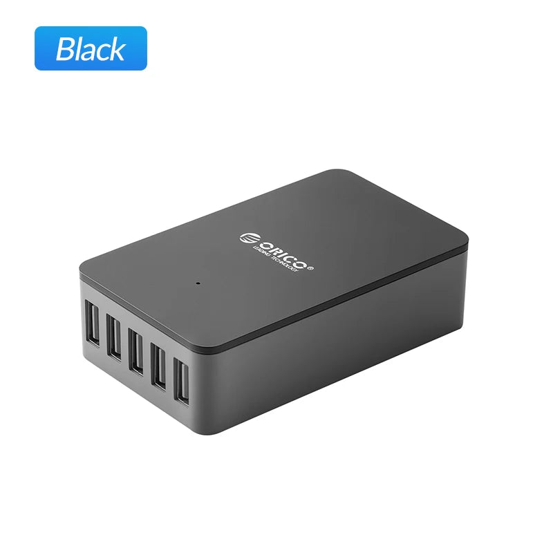 Multi-Port Desktop USB Charging Station - 5-Port Fast Home Office Hub - 14