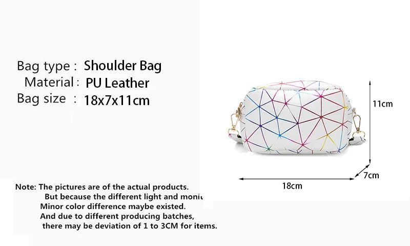 Luxury Laser Geometric Square Bag
