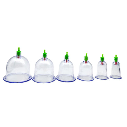 6-Cup Vacuum Cupping Therapy Set with Hand Pump