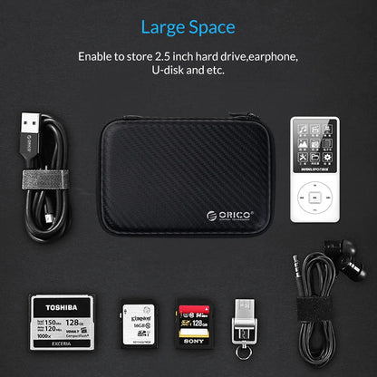 Portable 2.5-inch Hard Drive Protective Case - Shockproof EVA Storage Bag