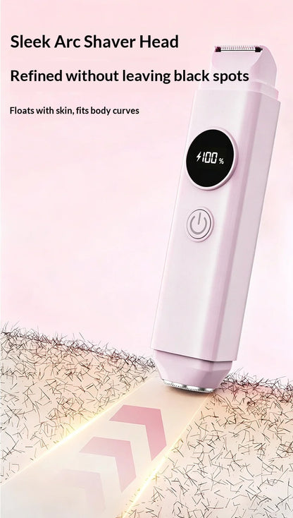 2-in-1 Electric Hair Removal Shaver - Waterproof Painless Trimmer for Face & Body