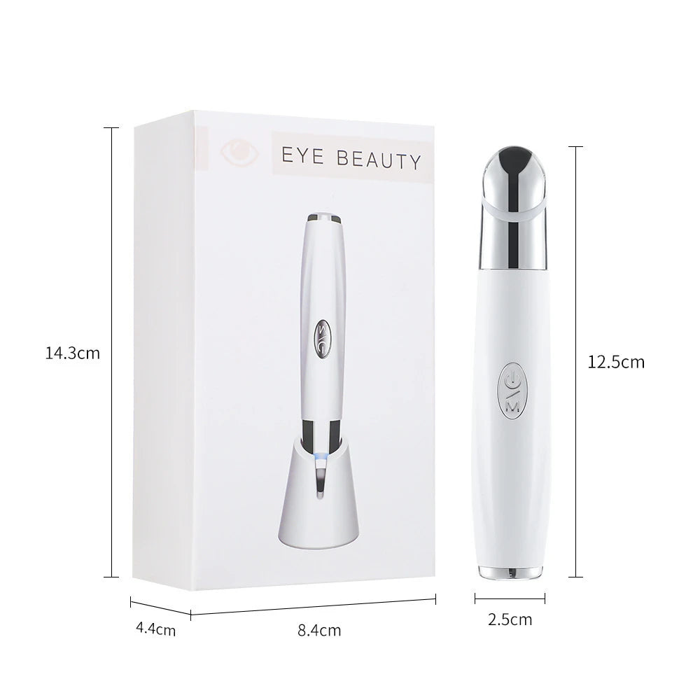 3-in-1 LED Photon Eye & Face Beauty Wand - Anti-Aging Massager for Dark Circles