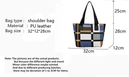Luxury Fashion Plaid Tote