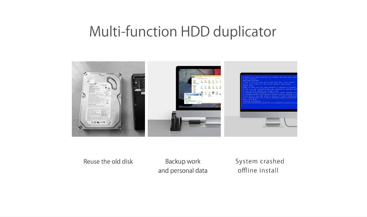 ORICO Dual Bay HDD Docking Station - USB 3.0 Offline Clone for SATA SSD