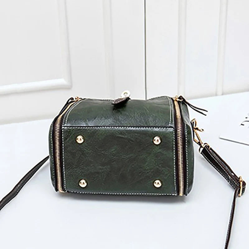 Luxury PU Leather Bucket Bag