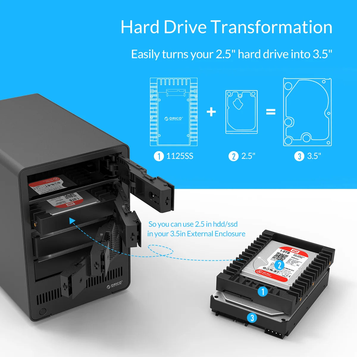 ORICO Internal 3.5" SATA HDD/SSD Mounting Bracket Caddy Tray