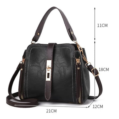 Luxury PU Leather Bucket Bag