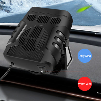 2-in-1 Car Heater and Cooling Fan - 12V/24V Windshield Defroster & Demister