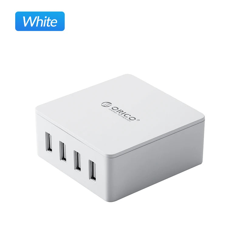 Multi-Port Desktop USB Charging Station - 5-Port Fast Home Office Hub