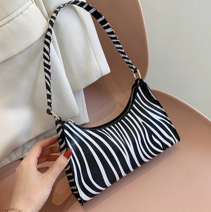 Luxury Zebra Print Underarm Bag