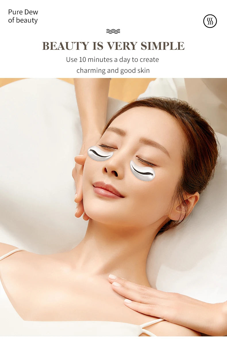 Stainless Steel Cooling Eye Pads for Puffy Eyes & Dark Circles - 8