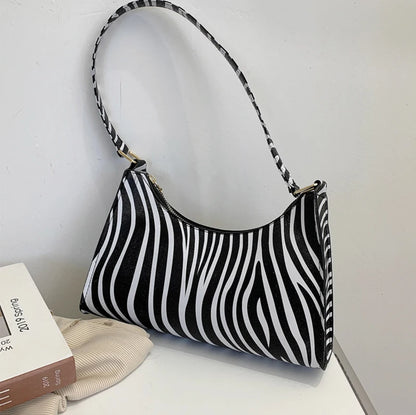 Luxury Zebra Print Underarm Bag